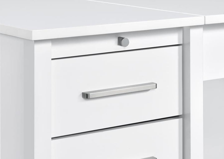 Dylan - 4 - Drawer Lift Top Office Desk - White High Gloss Lift Top Desk modern furniture Contempo Furniture
