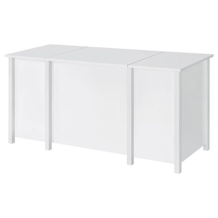 Dylan - 4 - Drawer Lift Top Office Desk - White High Gloss Lift Top Desk modern furniture Contempo Furniture