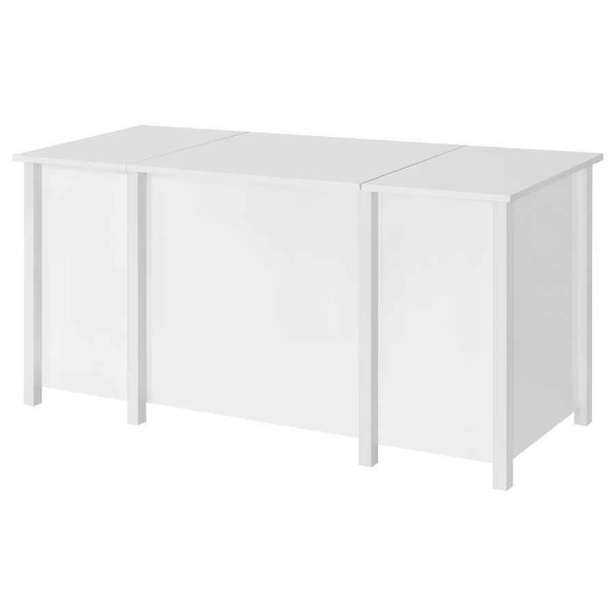 Dylan - 4 - Drawer Lift Top Office Desk - White High Gloss Lift Top Desk modern furniture Contempo Furniture