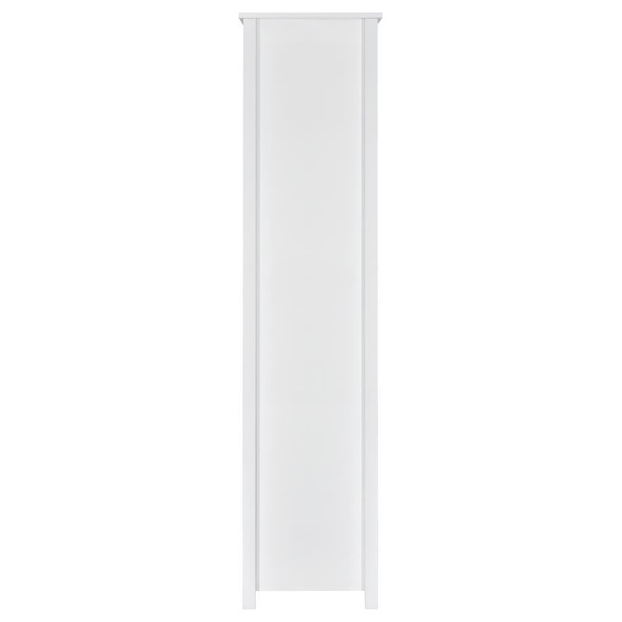 Dylan - 4 - Shelf Storage Bookshelf - White High Gloss Standard Bookcase modern furniture Contempo Furniture