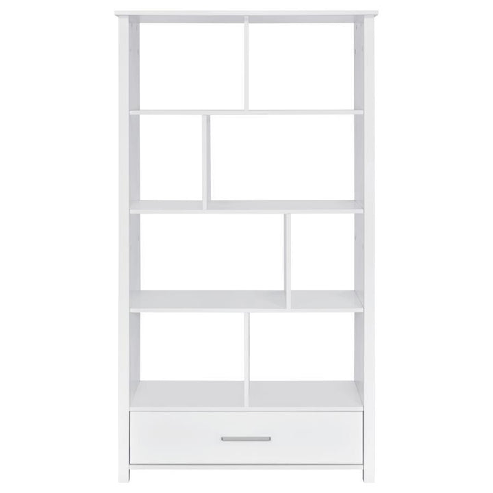 Dylan - 4 - Shelf Storage Bookshelf - White High Gloss Standard Bookcase modern furniture Contempo Furniture