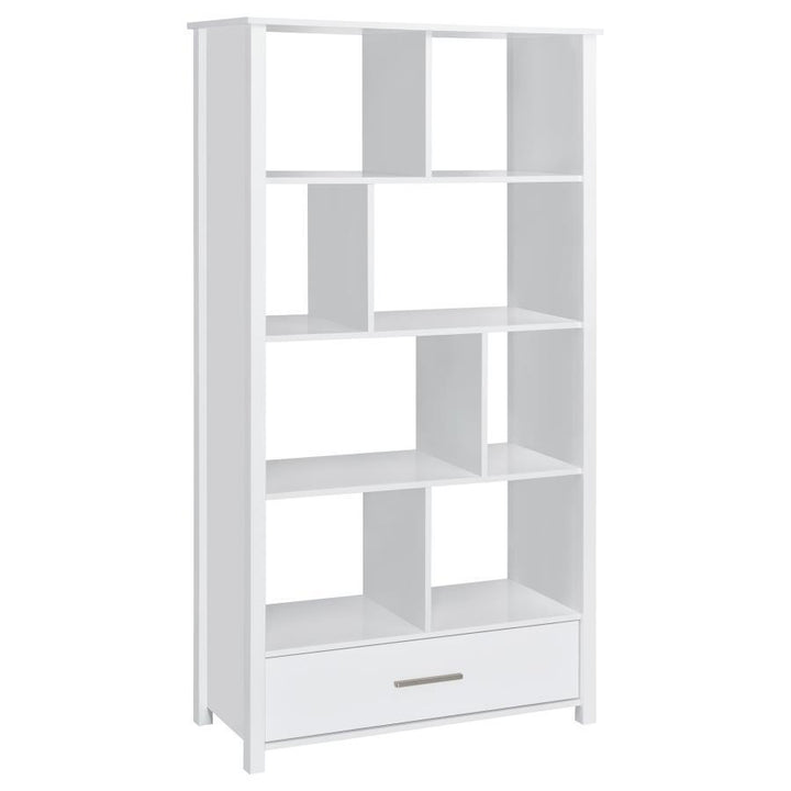 Dylan - 4 - Shelf Storage Bookshelf - White High Gloss Standard Bookcase modern furniture Contempo Furniture
