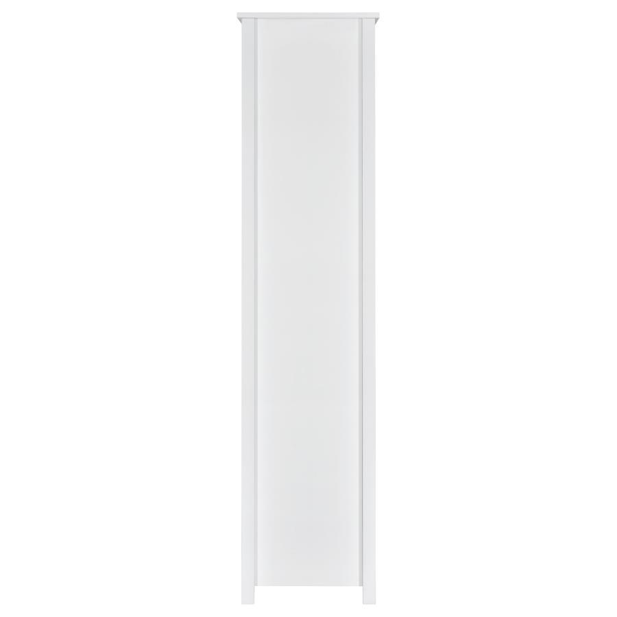 Dylan - 4 - Shelf Storage Bookshelf - White High Gloss Standard Bookcase modern furniture Contempo Furniture
