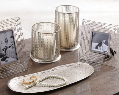 Dympna Accessory Set (Set of 5) - Pearl Silver Table Accessory Set modern furniture Contempo Furniture