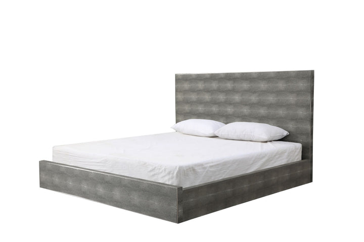 Dynasty  Eastern King Modern Shagreen Bed