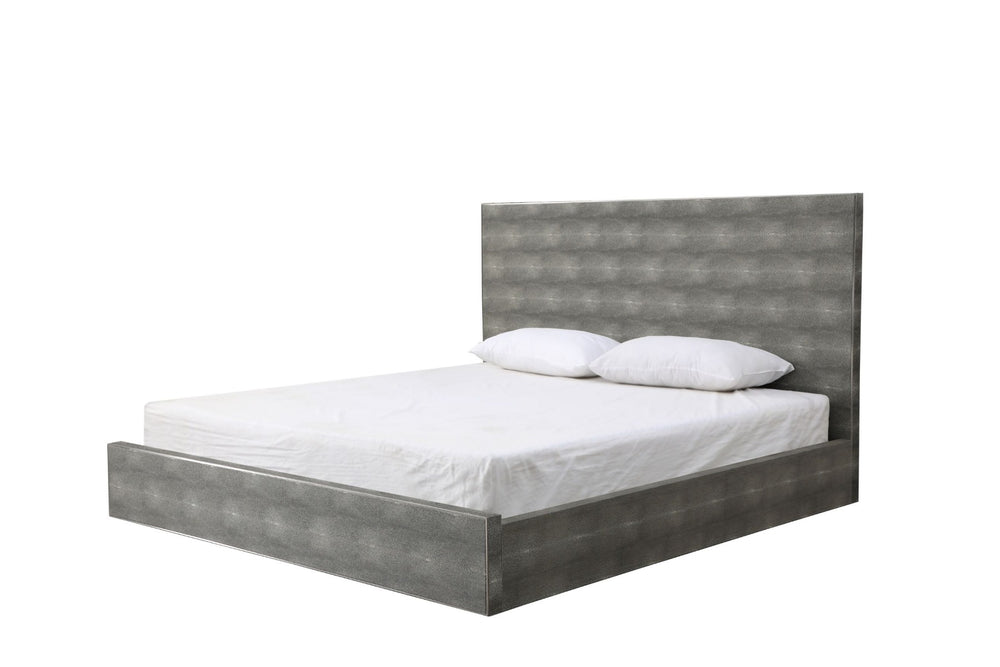 Dynasty - Eastern King Modern Shagreen Bed - View 2