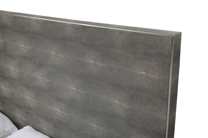 Dynasty - Eastern King Modern Shagreen Bed