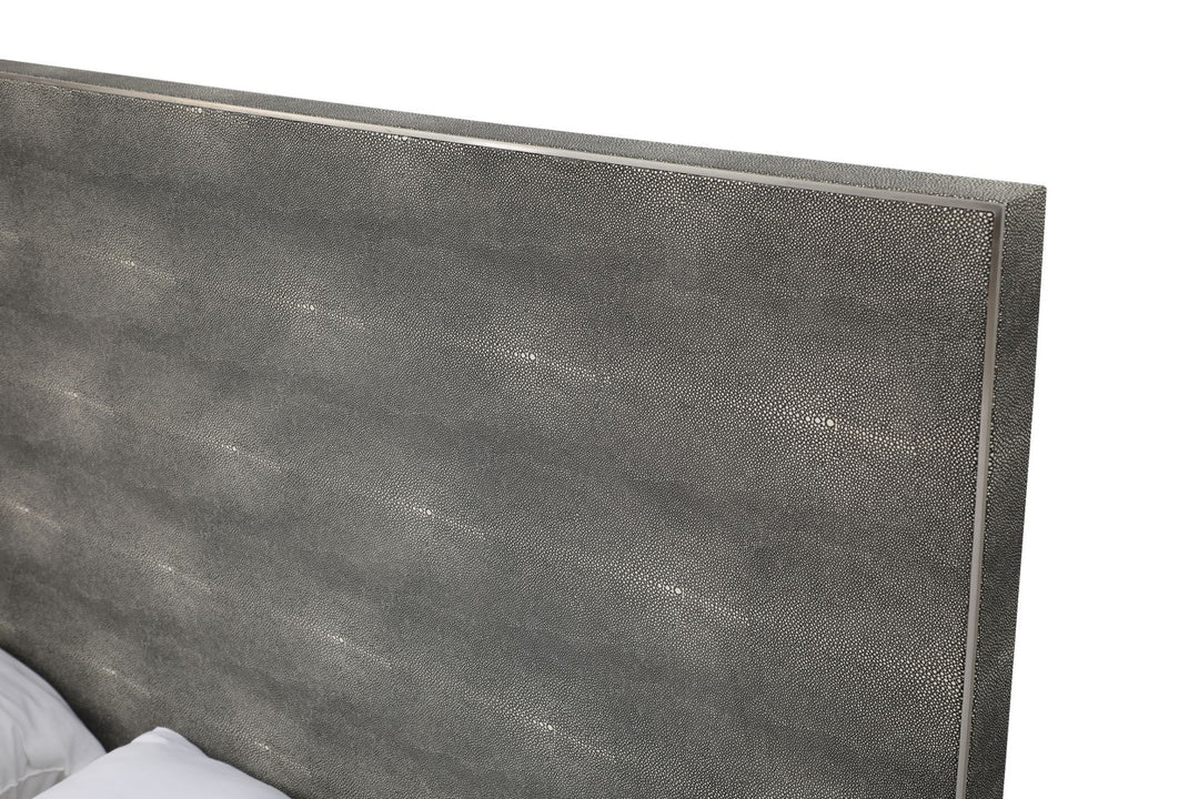 Dynasty - Eastern King Modern Shagreen Bed