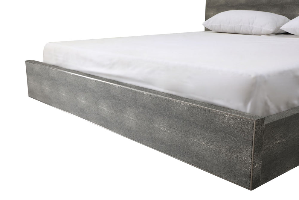 Dynasty - Modern Shagreen Bed - View 4