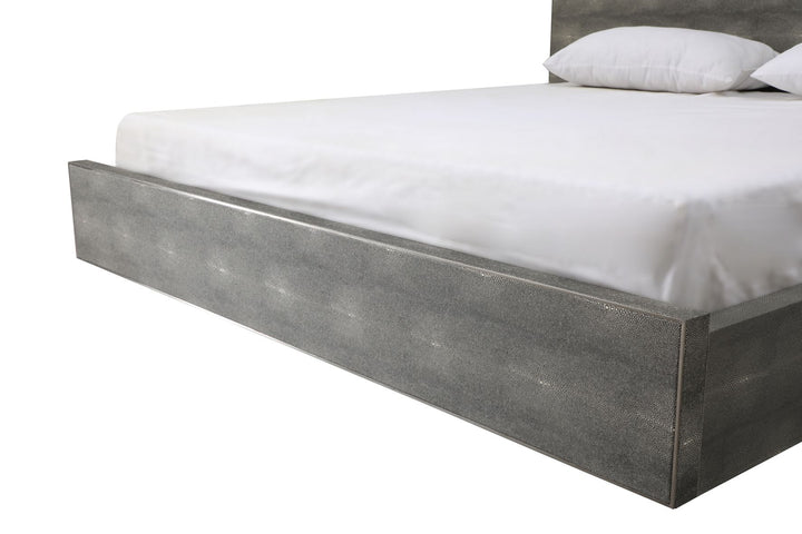 Dynasty - Eastern King Modern Shagreen Bed