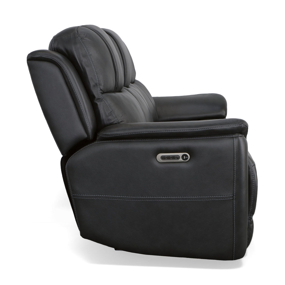 Flexsteel 1783-62PH-63300 Crew  Power Reclining Sofa With Power Headrests & Lumbar  Raven