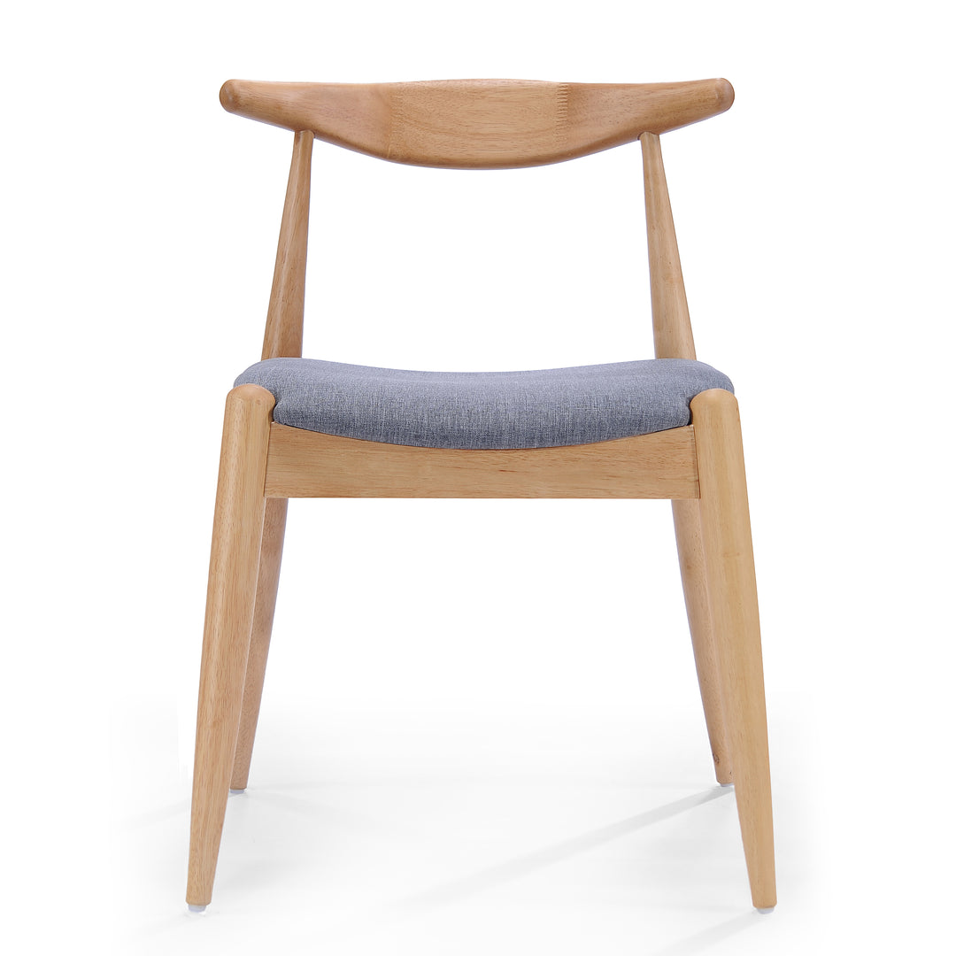 Vintage Arched Back Dining Chair – Natural/Gray (Set of 2)