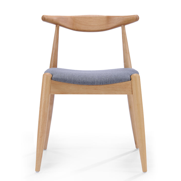 Vintage Arched Back Dining Chair – Natural/Gray (Set of 2)