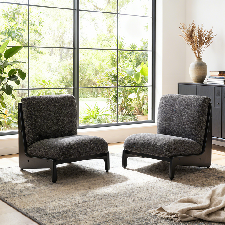 Moda Solid Wood Accent Chair – Black (Set of 2)