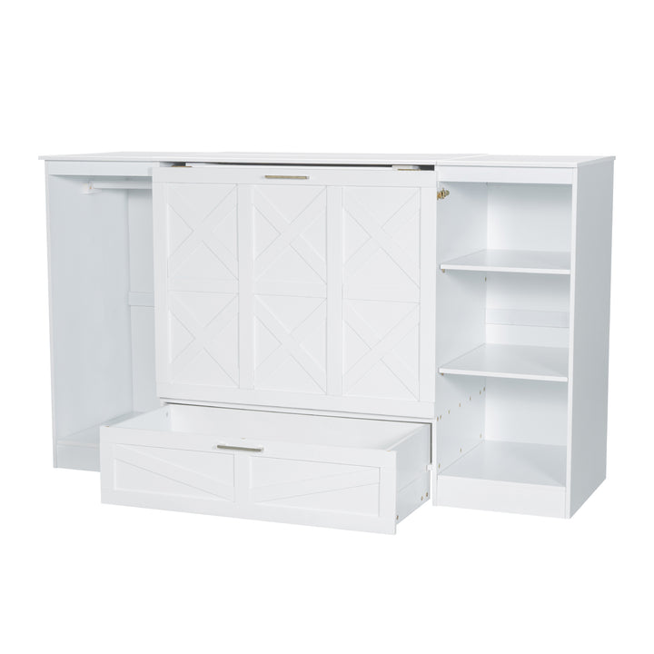 2twin-size-murphy-bed-with-bedside-shelves-and-wardrobe-white
