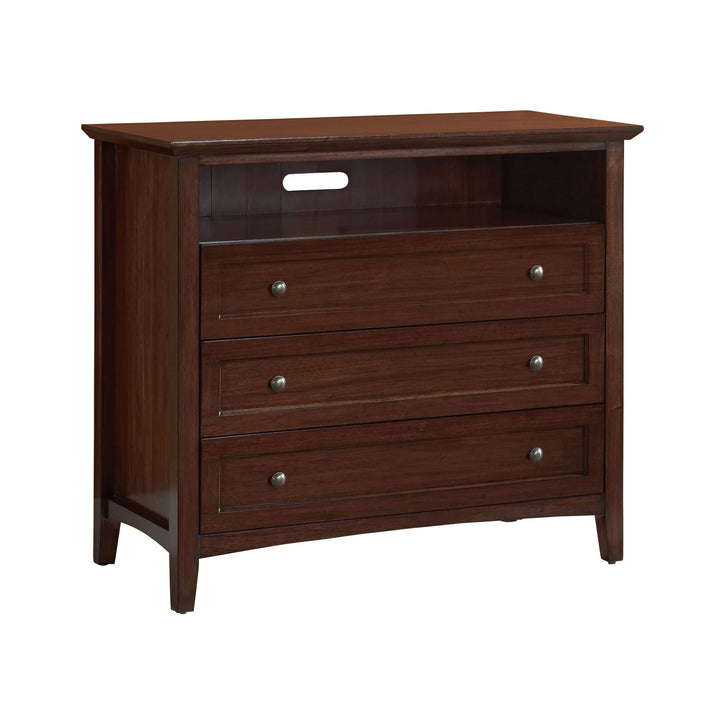 Modus Furniture 4N3589 Paragon Three Drawer Media Chest In Truffle