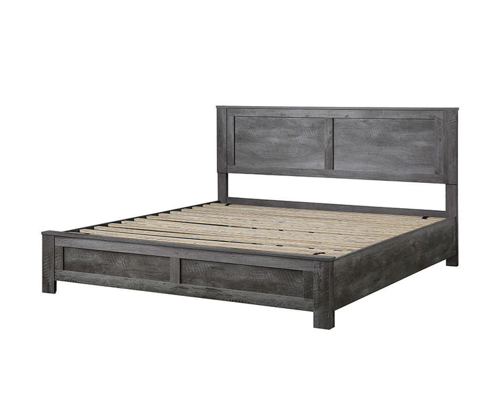 Vidalia - Eastern King Bed - Rustic Gray Oak