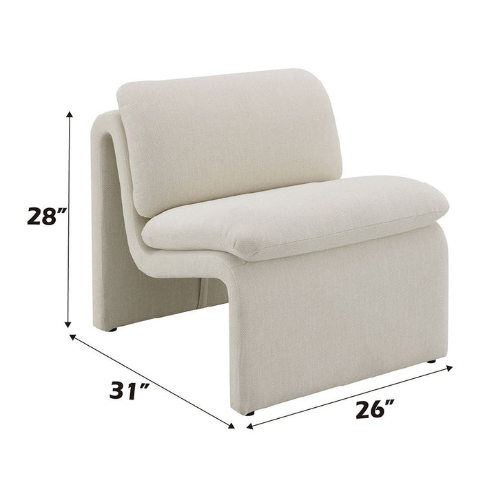 Jaeda - Accent Chair - Ivory Boucle