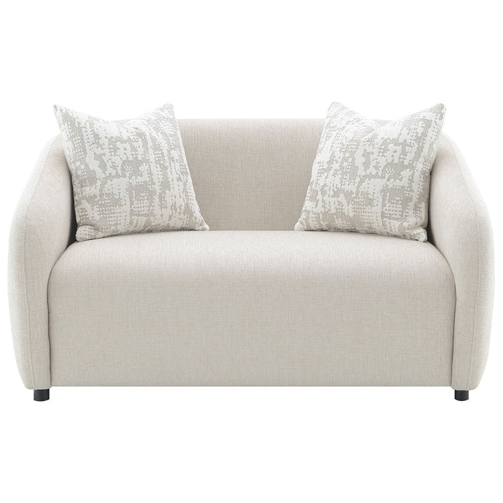 Etienne - Loveseat With 2 Pillows - Beige Linen