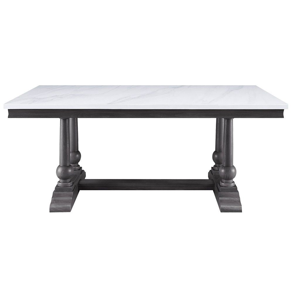 Yabeina - Dining Table - Marble Top Top & Gray Oak