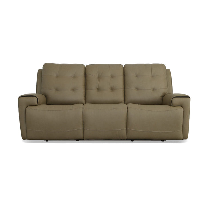 Flexsteel 1781-62PH-31082 Iris  Power Reclining Sofa With Power Headrests  Khaki