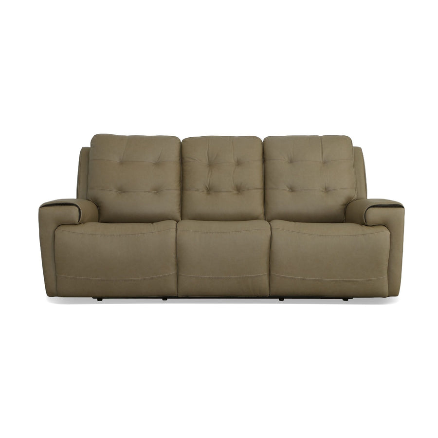 Flexsteel 1781-62PH-31082 Iris  Power Reclining Sofa With Power Headrests  Khaki