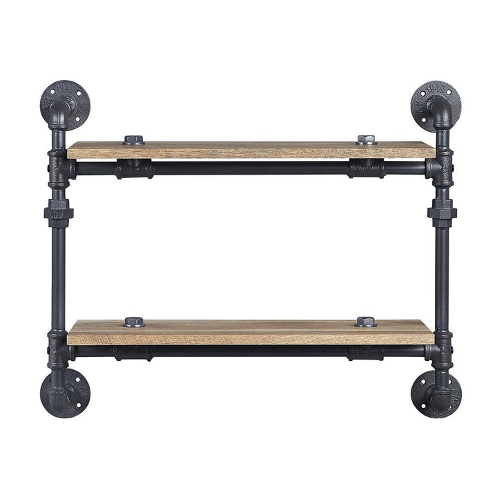 Brantley - Wall Rack With 2 Shelves - Oak & Sandy Black