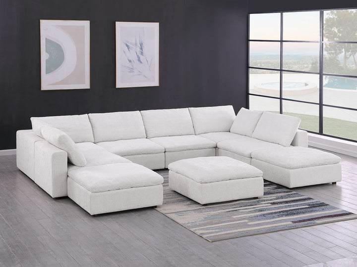 DivanItalia 1100 Top-Grain Italian Leather 9-Piece Sectional with Chaise - Light Gray