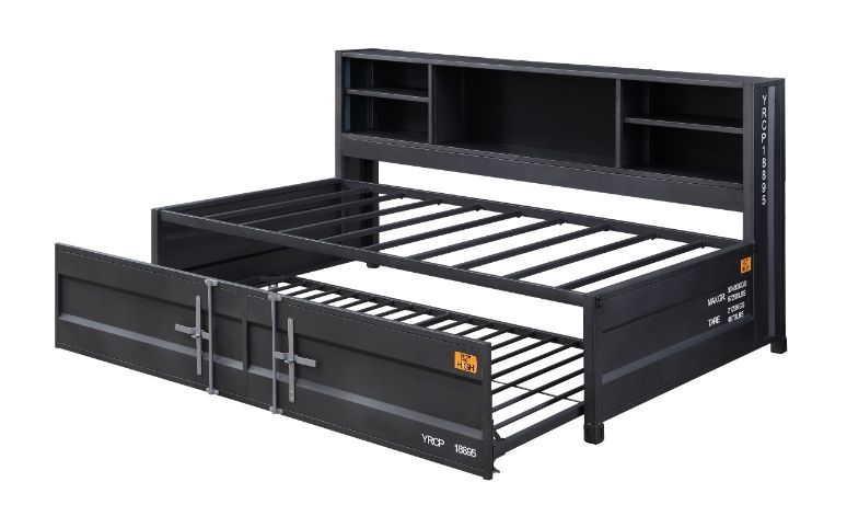 Cargo - Twin Daybed With Trundle & Storage - Gunmetal