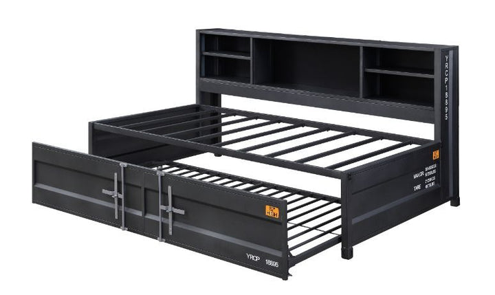 Cargo - Twin Daybed With Trundle & Storage - Gunmetal