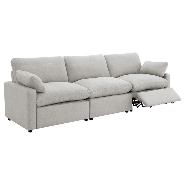Collins - 3 Piece Upholstered Power Reclining Sofa - Gray