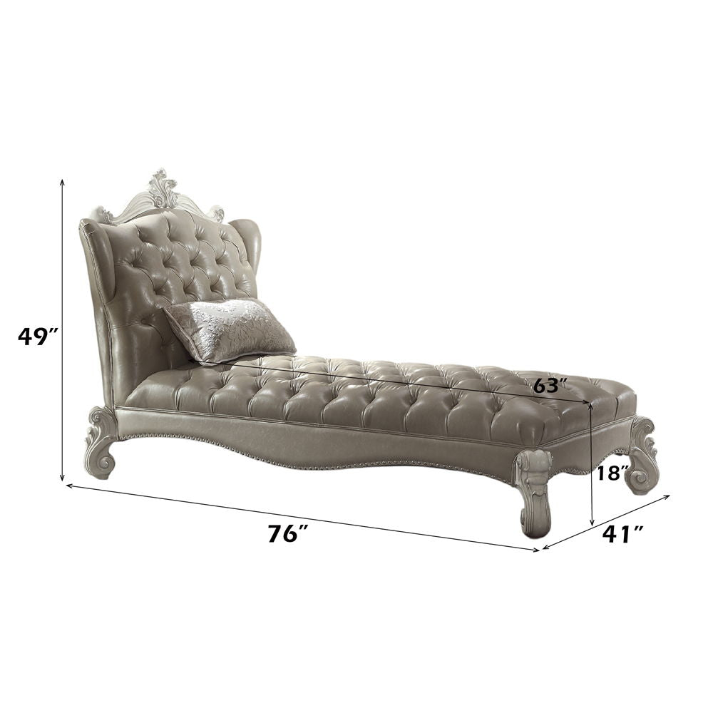 versailles-chaise-with-pillow-vintage-gray-synthetic-leather-bone-white