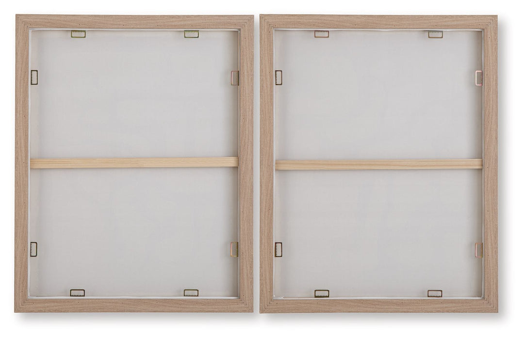 Waldett - Wall Art Set (Set of 2) - Beige / White