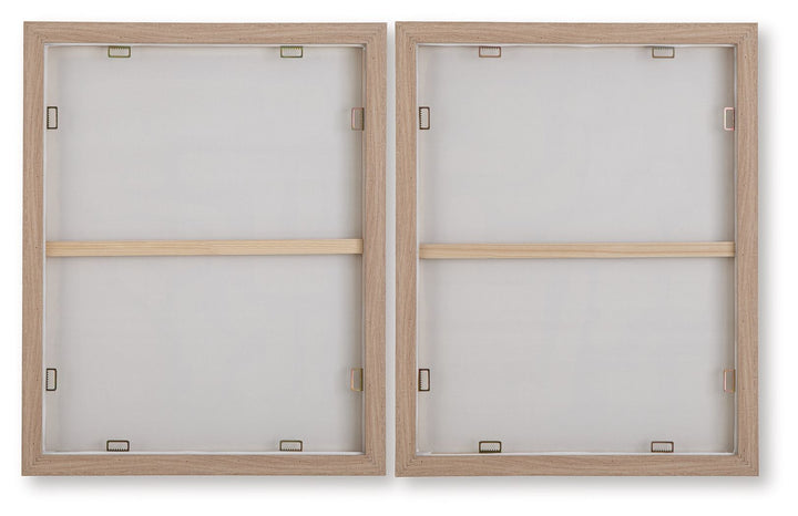 Waldett - Wall Art Set (Set of 2) - Beige / White