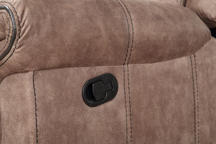 Dollum - Motion Sectional Sofa - Two Tone Chocolate Velvet