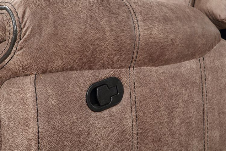 Dollum - Motion Sectional Sofa - Two Tone Chocolate Velvet