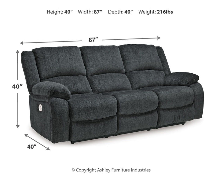 Draycoll - Reclining Power Sofa - Slate