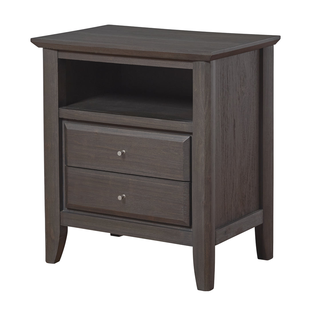 Modus Furniture 1X5781 City Ii Two Drawer Nightstand In Basalt Gray