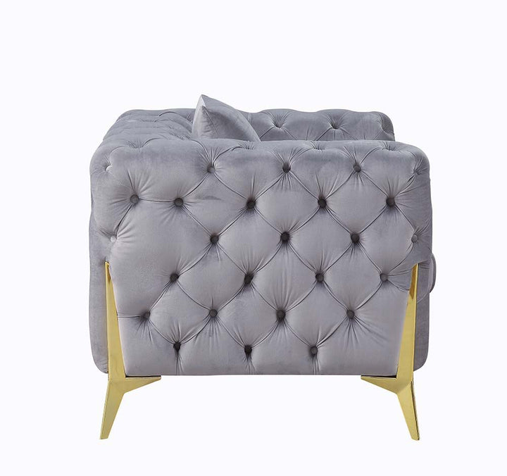 jelanea-loveseat-with-2-pillows-gray-velvet-gold