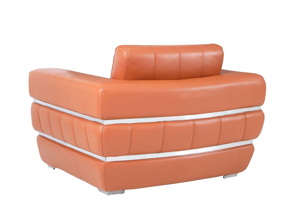 DivanItalia 904 Chair in Top-Grain Italian Leather - Camel