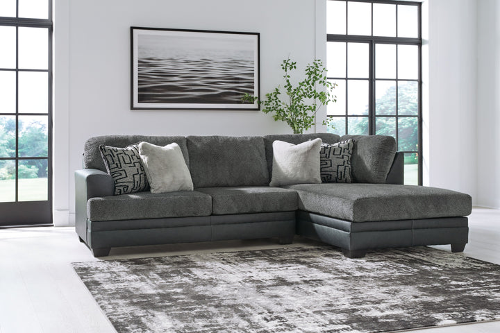 Brixley Pier - 2-Piece Sectional With Raf Corner Chaise - Graphite by Ashley Furniture product image