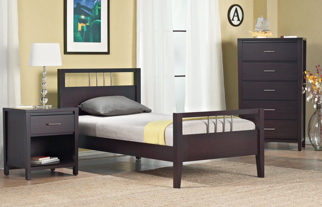 Modus Furniture Nv23F4 Nevis Wood Platform Bed In Espresso