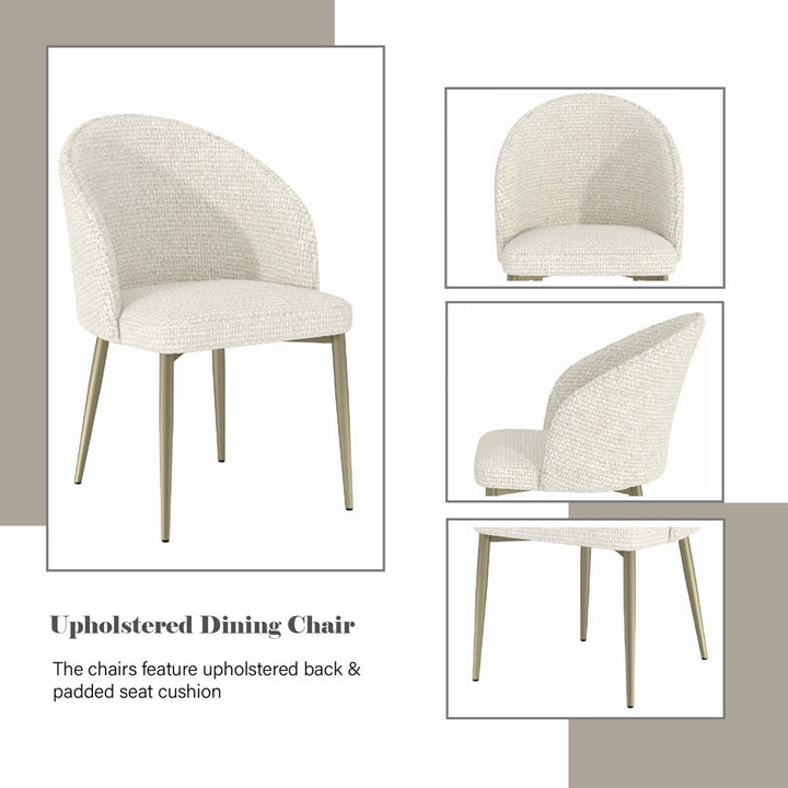 Cora - Side Chair Set of 2) - White Fabric