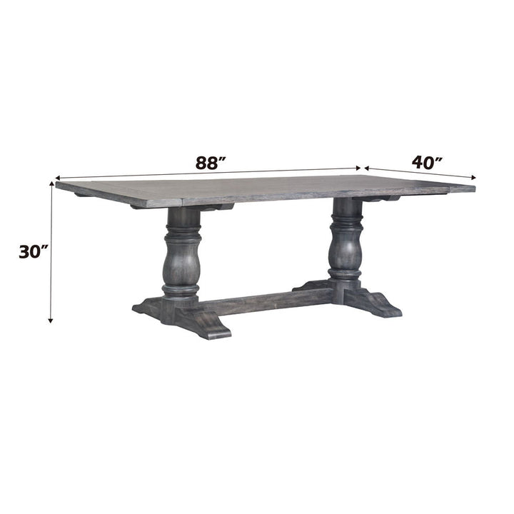 Leventis - 30" Dining Table - Weathered Gray