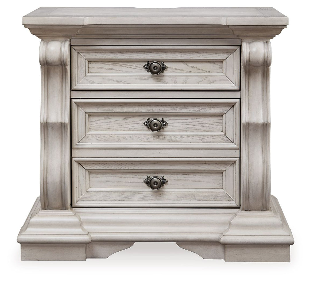 Bruchandi - Three Drawer Night Stand - Antique White