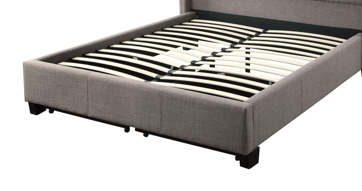 Modus Furniture 3Zh3D553 Melina Upholstered Footboard Storage Bed In Dolphin Linen