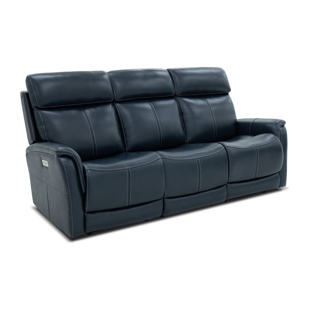 Flexsteel 1524-63PH-05040 View  Power Reclining Sofa With Console, Power Headrests & Lumbar  Blue