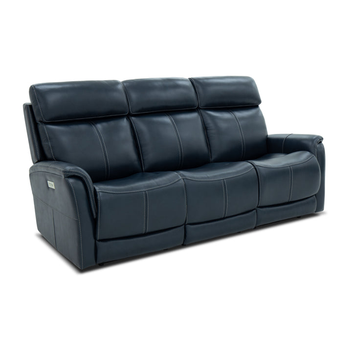 Flexsteel 1524-63PH-05040 View  Power Reclining Sofa With Console, Power Headrests & Lumbar  Blue