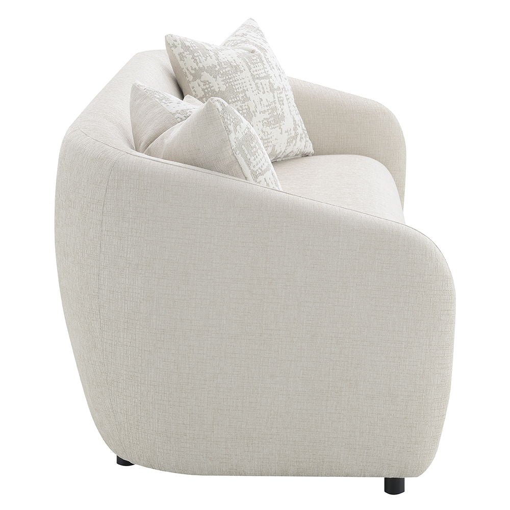 Etienne - Sofa With 3 Pillows - Beige Linen