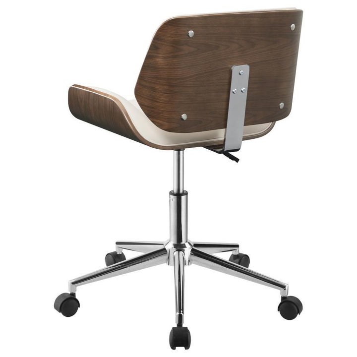 Addington - Upholstered Adjustable Office Desk Chair - Ecru